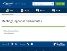 Tablet Screenshot of modgov.cherwell.gov.uk